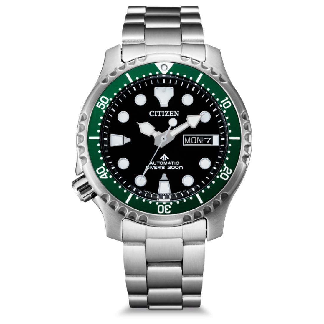 Citizen Herren Analog Automatik Uhr mit Edelstahl Armband NY0084-89EE | Automatik | Keine Batterie Nötig | Kristallglas | 20 bar Wasserdicht | 42 Stunden Gangreserve | Tag/Datum | Edelstahlband