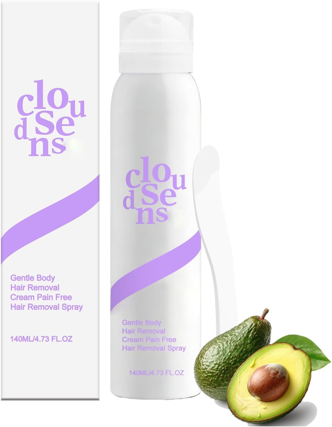 Cloud Sense Hair Removal Spray, Gentle Flawless Hairs Remover for Smooth Skin, Hair Removal Cream for Sensitive Skin, Fast-Acting, Gentle & Soothing Body & Legs, For Women and Men 1