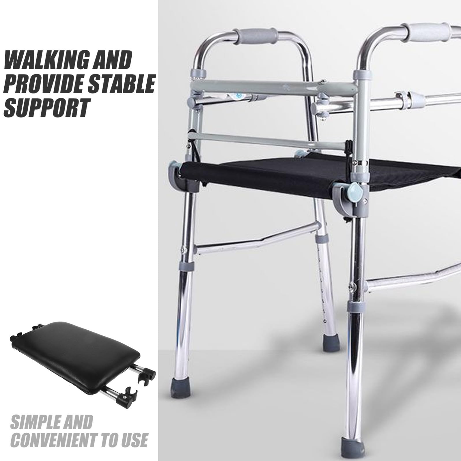 Sedile Sicura Alluminio Deambulatore e Leggero Lega in per di Piattaforma Comoda Ricambio per Seduta Resistente Bagno e Doccia