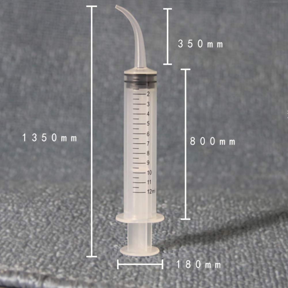 20 Pack Dental Syringe Disposable 12ml Dental Irrigation Syringe with Curved Tip for Oral, Dental Care, Tonsil Stone Squirt, Feed Pet, Liquid Injection, Oil, Glue : Industrial & Scientific