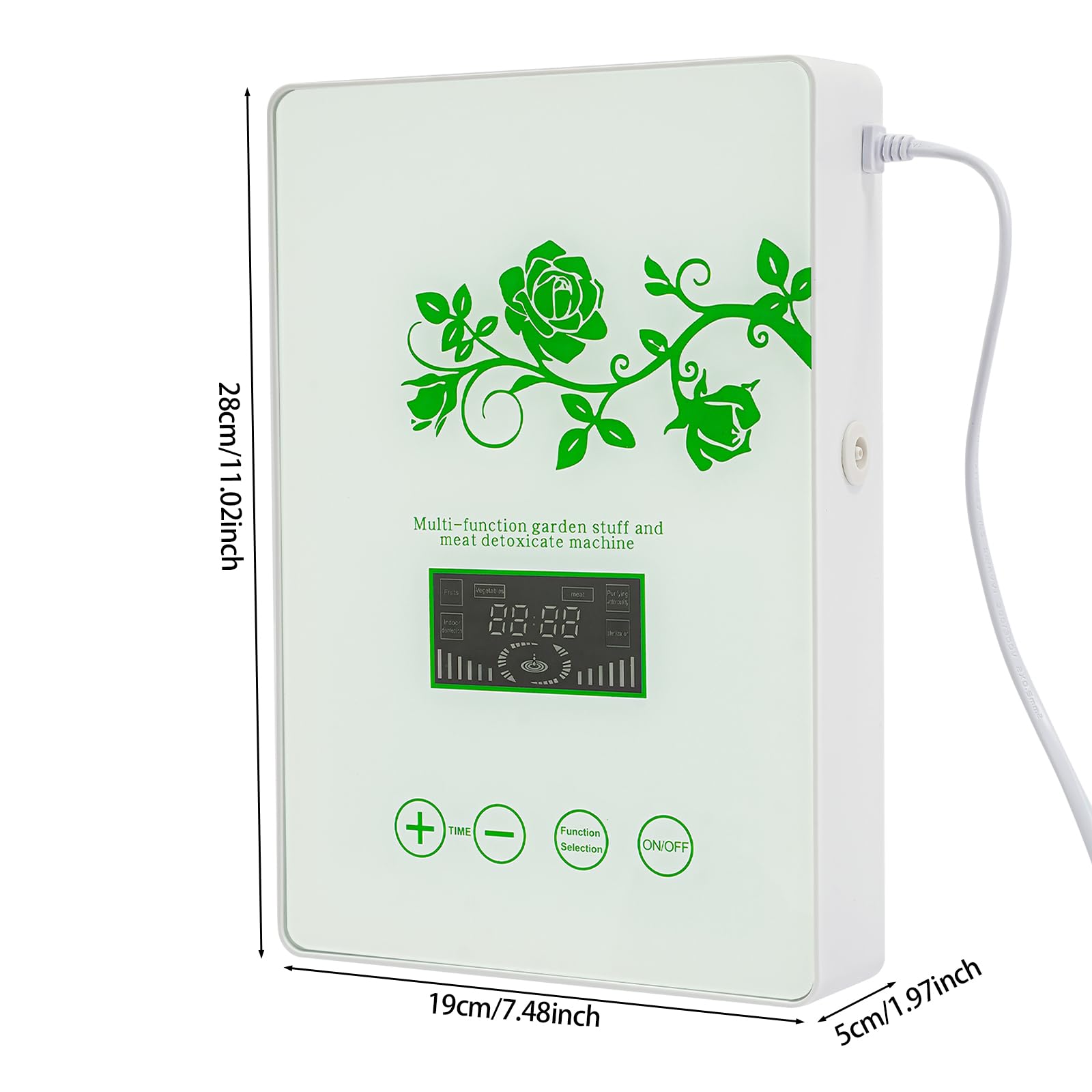 Esterilizador de ozono para verduras, 600 mg/h, generador de ozono, purificador de aire, purificador de aire LED, dispositivo de ozono, frutas, verduras, esterilizador con mangueras y piedras de aire