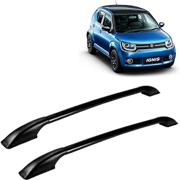 Vocado Exclusive Car Stylish Drill Free Roof Rails Black for Maruti Ignis