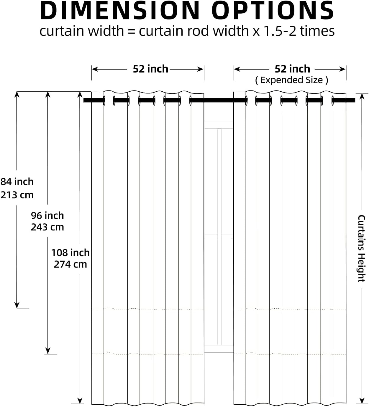 Linen Textured 100% Blackout Curtains Double-Sided for Bedroom-Thermal Insulated Room Darkening Full Light Blocking Window Drapes for Living Room Grommet 52 x 84 Inches,2 Panels,Grayish White