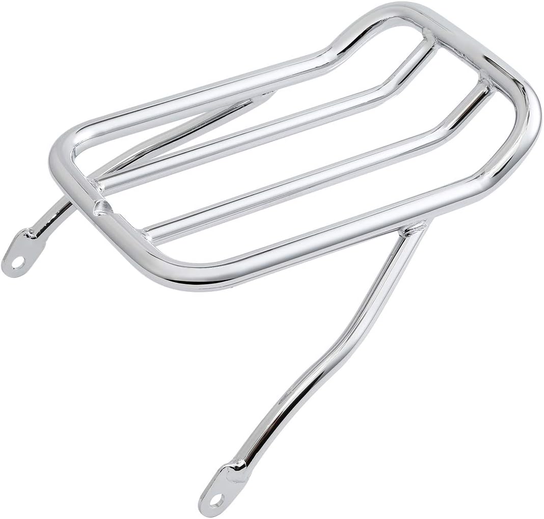 XFMT Chopped Fender Chrome Luggage Rack Carrier Shelf Mount For Harley Sportster XL883N '09-later XL1200 '07-later