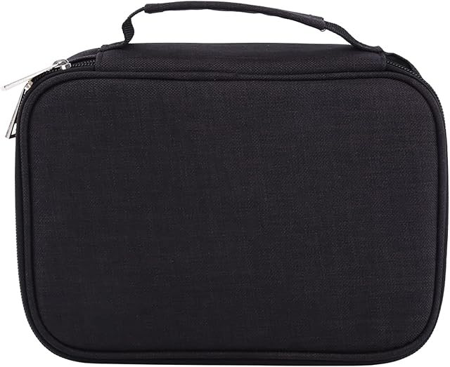 72 Slots Pen Pencil Case Holder, Multi-Layer Foldable Case Large Capacity Zipper Pen Bag Pen Organiser Zipped Art Supplies Storage for Artist Students Office Art Craft(Black)