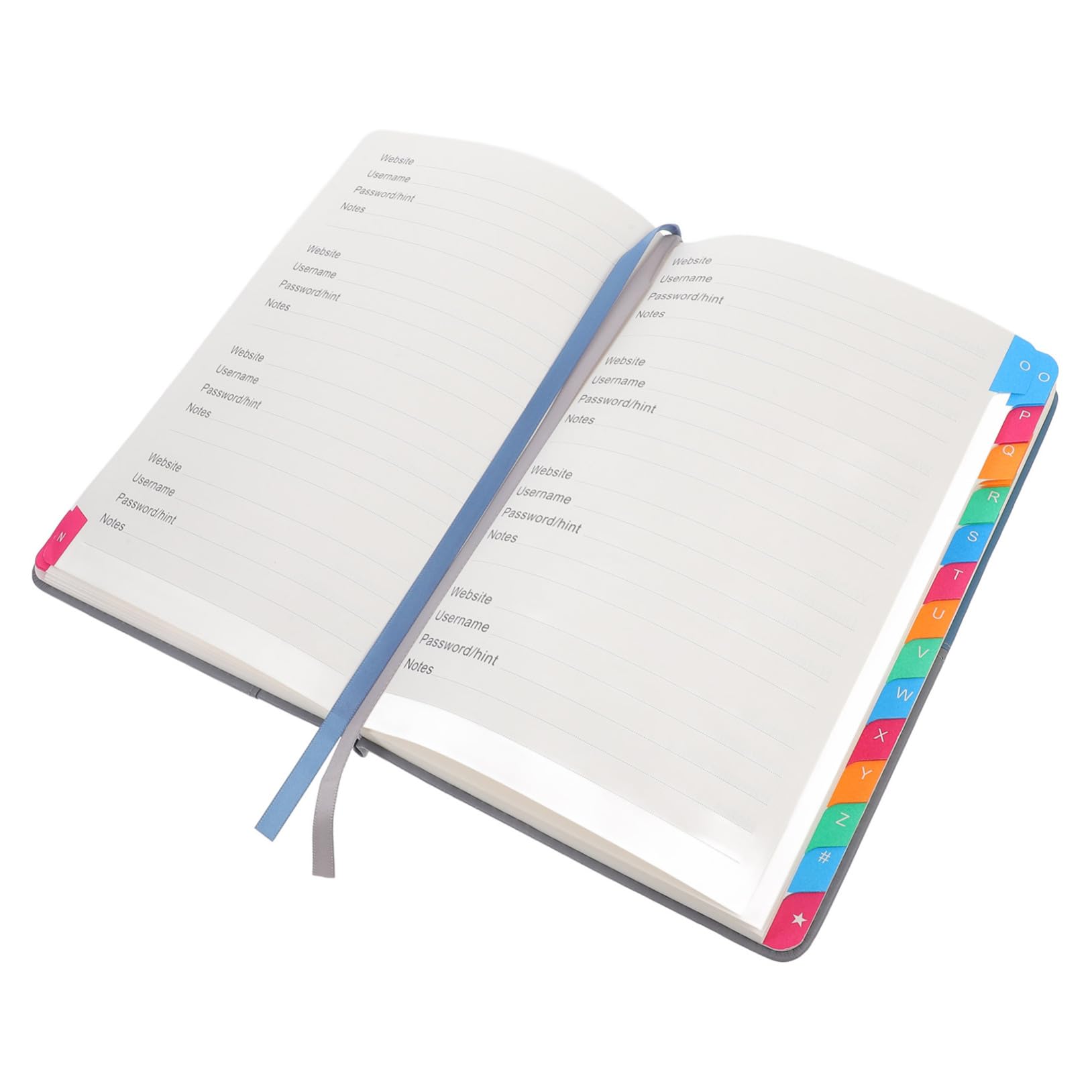 Passwort Notizbuch Tragbar, mit Alphabetischen Registerkarten