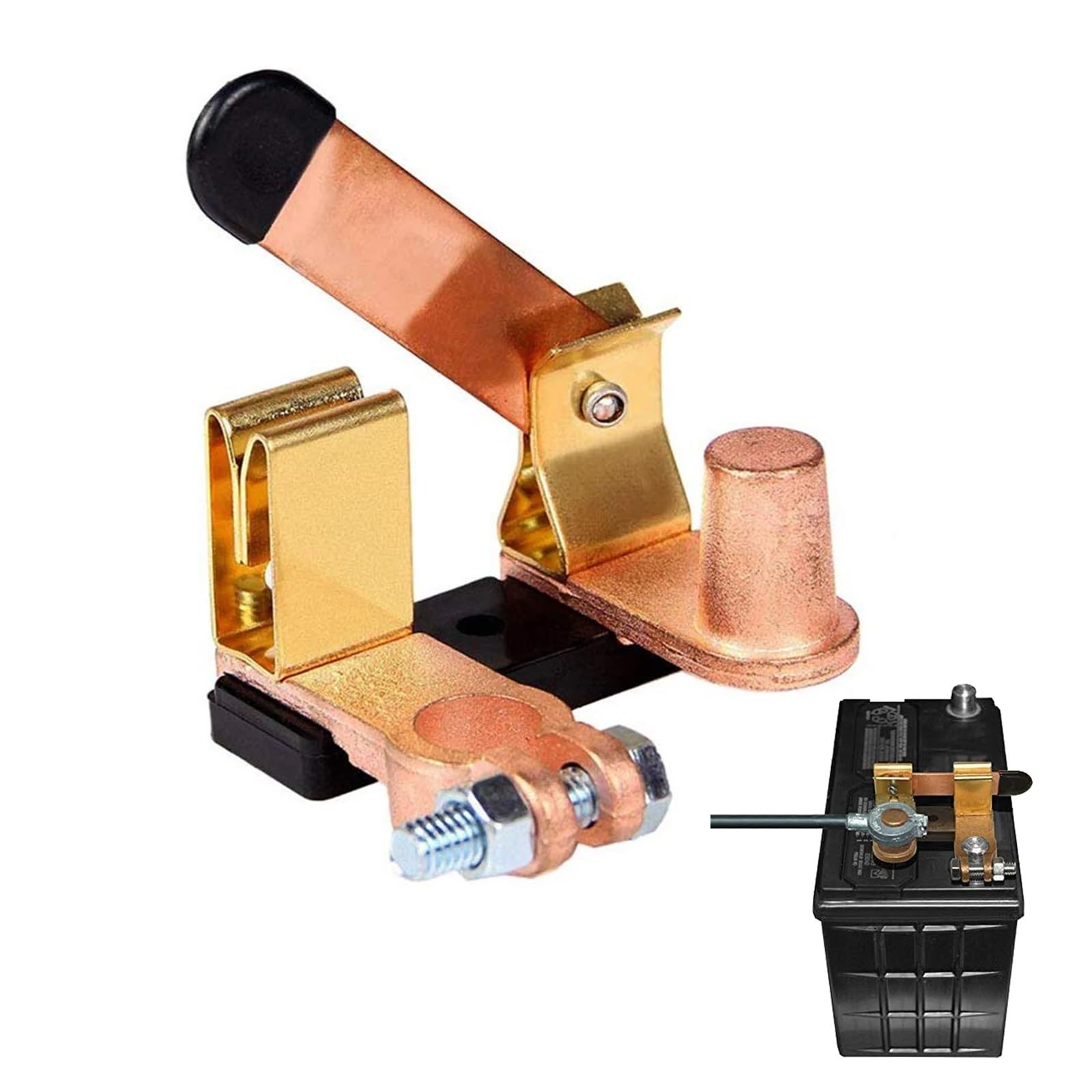 ZHGUIMING Akumulator samochodowy odłącznik 12V 24V Marine 200A 300A 600A podwójny akumulator przełącznik masowy 2 i 3-pozycyjny wyłącznik odcinający łódź samochodowa(ŻÓŁTY)