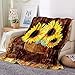 FTCAKET Decke Kuscheldecke Plüschdecke Sonnenblume Korb gelb Flannel Blankets Nursery Hochwertige Wohndecke Super Weiche Fleecedecke Als Sofaüberwurf Tagesdecke Oder Wohnzimmerdecke 150x200 cm（59x78 i