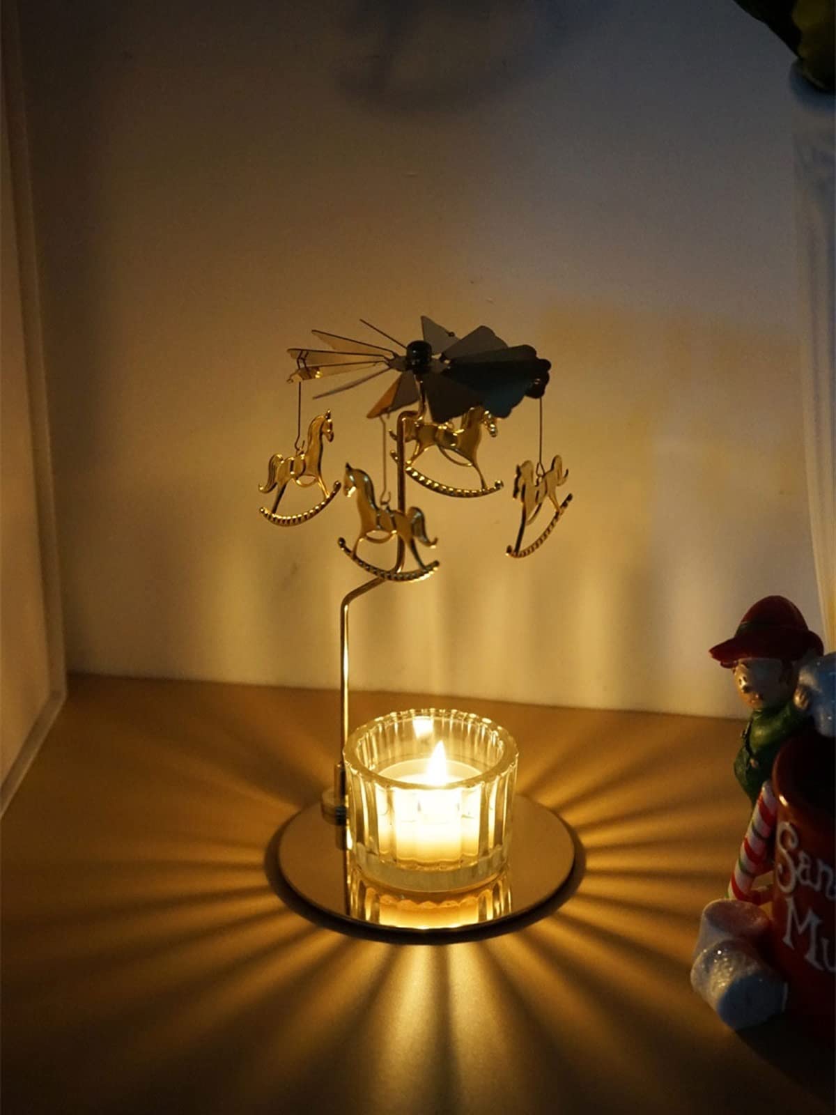 Candelieri decorativi Candeliere rotante Candela Coppa Atmosfera festosa Puntelli per la sala da pranzo