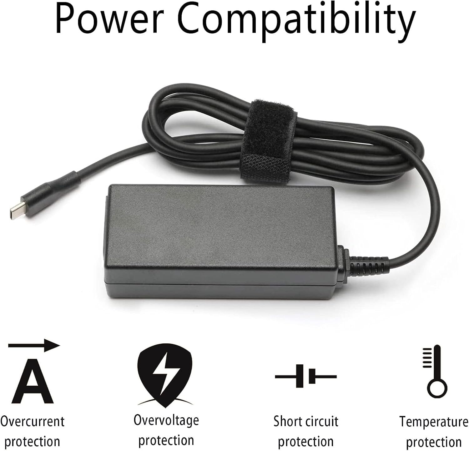 65W 45W USB C Laptop Power Replacement Adapter Charger for Lenovo Chromebook/Yoga/ThinkPad/HP Chromebook/Dell Laptop USB Type C Power Adapter — Amazon image 4