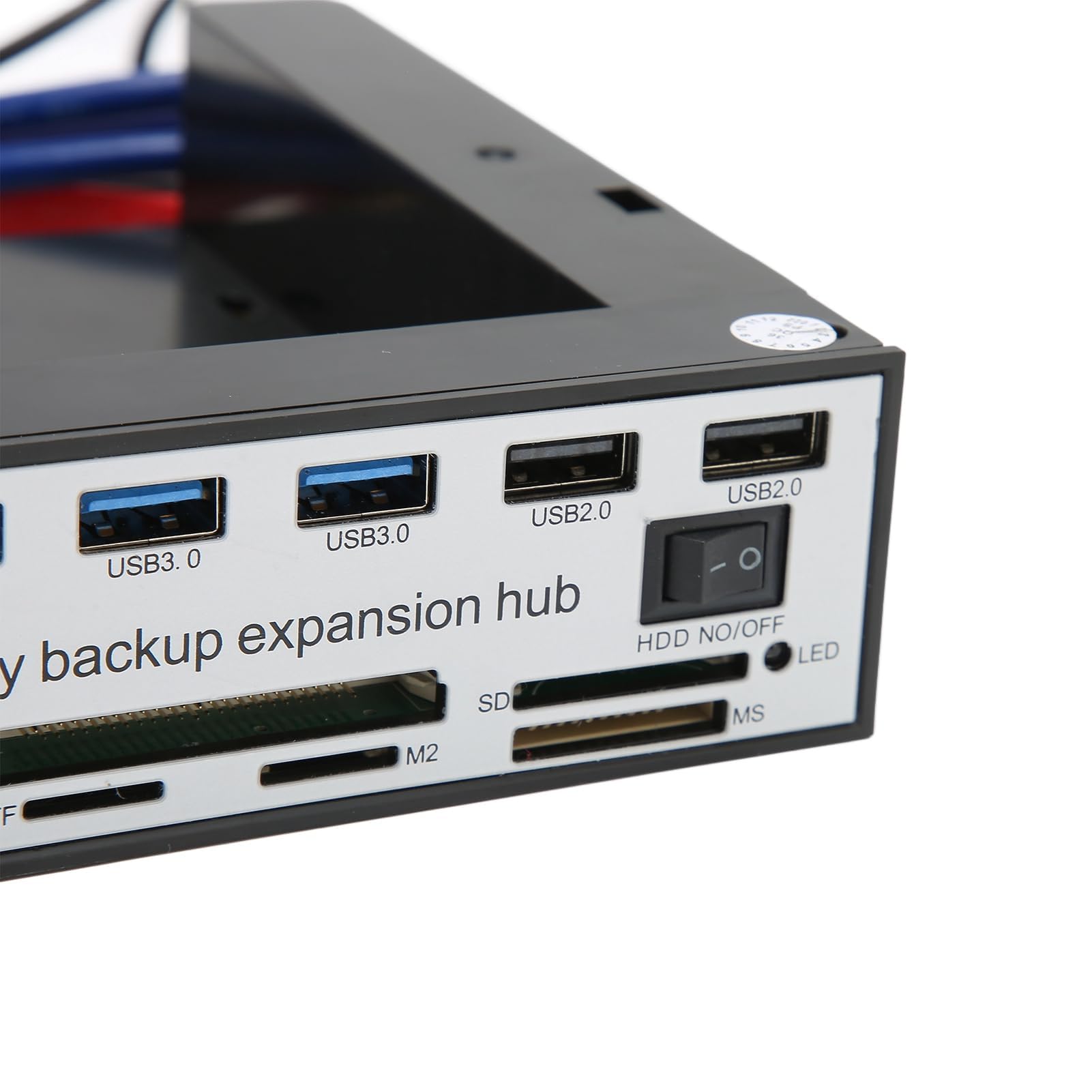 Dpofirs Lector de Tarjetas del Panel Frontal, Multifunción USB 3.0 Hub CF TF M2 Lector de Tarjetas SD Tablero Multimedia del Panel Frontal con NGFF M.2 MSATa