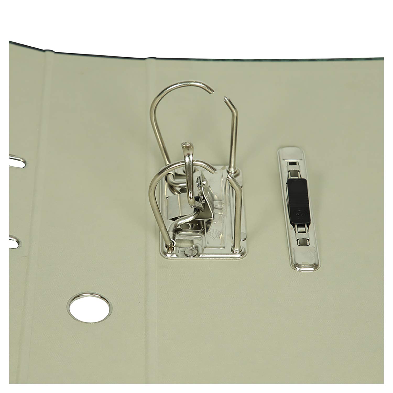 Mahavir Superial - Classeur à levier 2D Format protocole (216 mm x 343 mm), clip 70 mm, couverture thermosensible en papier et fermeture Rado - Lot de 2 - Gris et marron