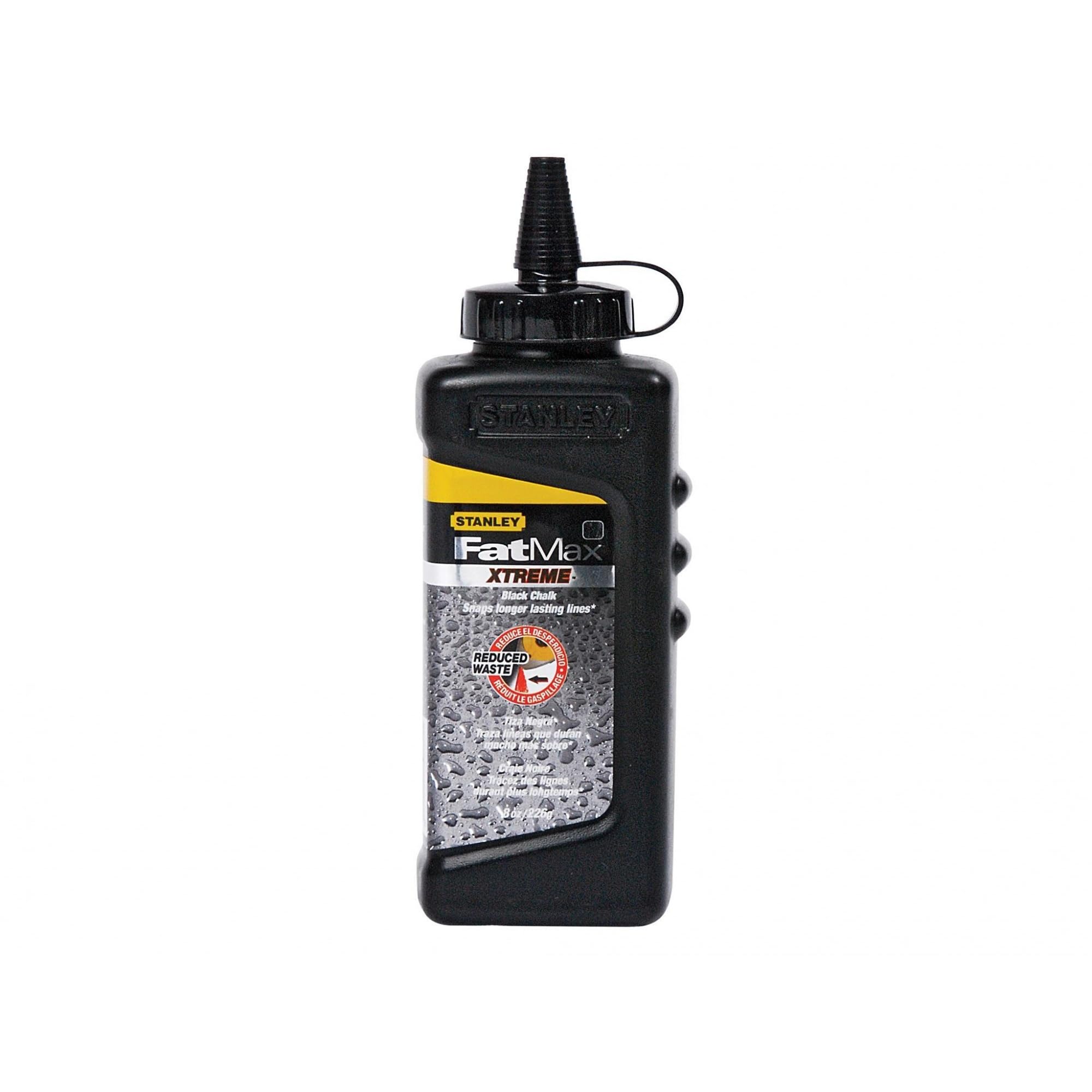 STANLEY 9-47-822 Craie Noir Gamme FATMAX - Adhésion Et Visibilité Élevées - Haute Résistance Aux Intempéries - Utilisable Même Humide - Fort Pouvoir Marquant