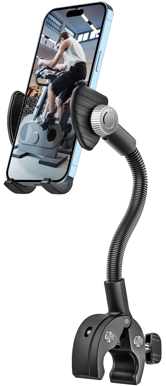 Woleyi Support Téléphone Col De Cygne Pour Poussette Vélo - Ultra Stable 360° Pour IPhone & Galaxy