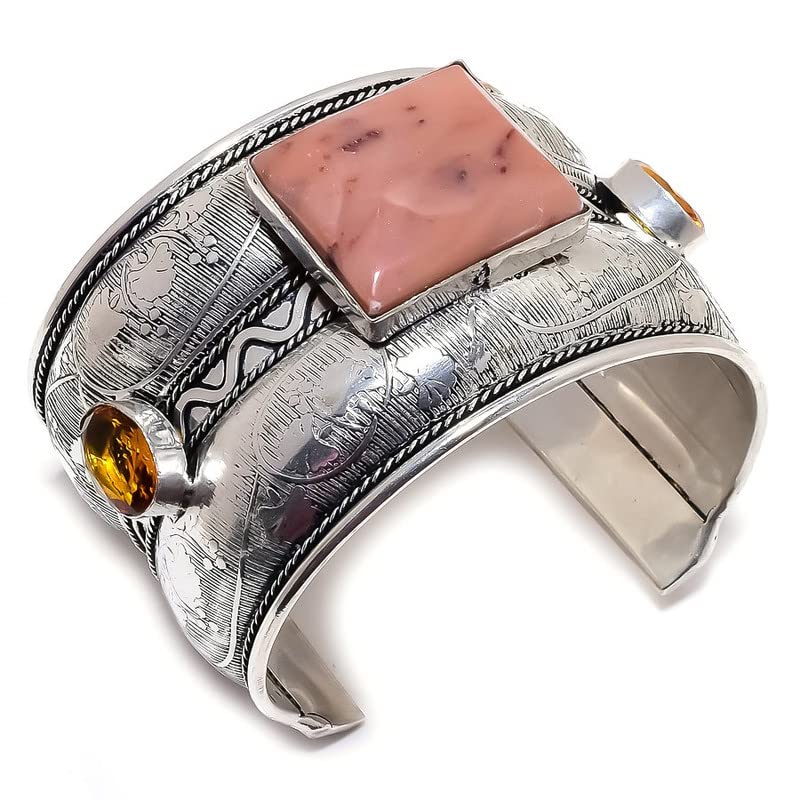 Manchette rhodonite rose pour illuminer vos tenues de soirée