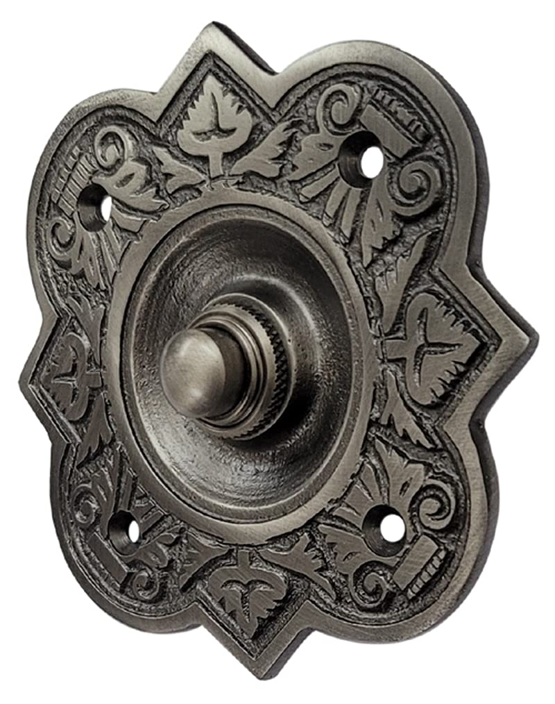 Antique Brass Bell Push - Parshandatha Design -2