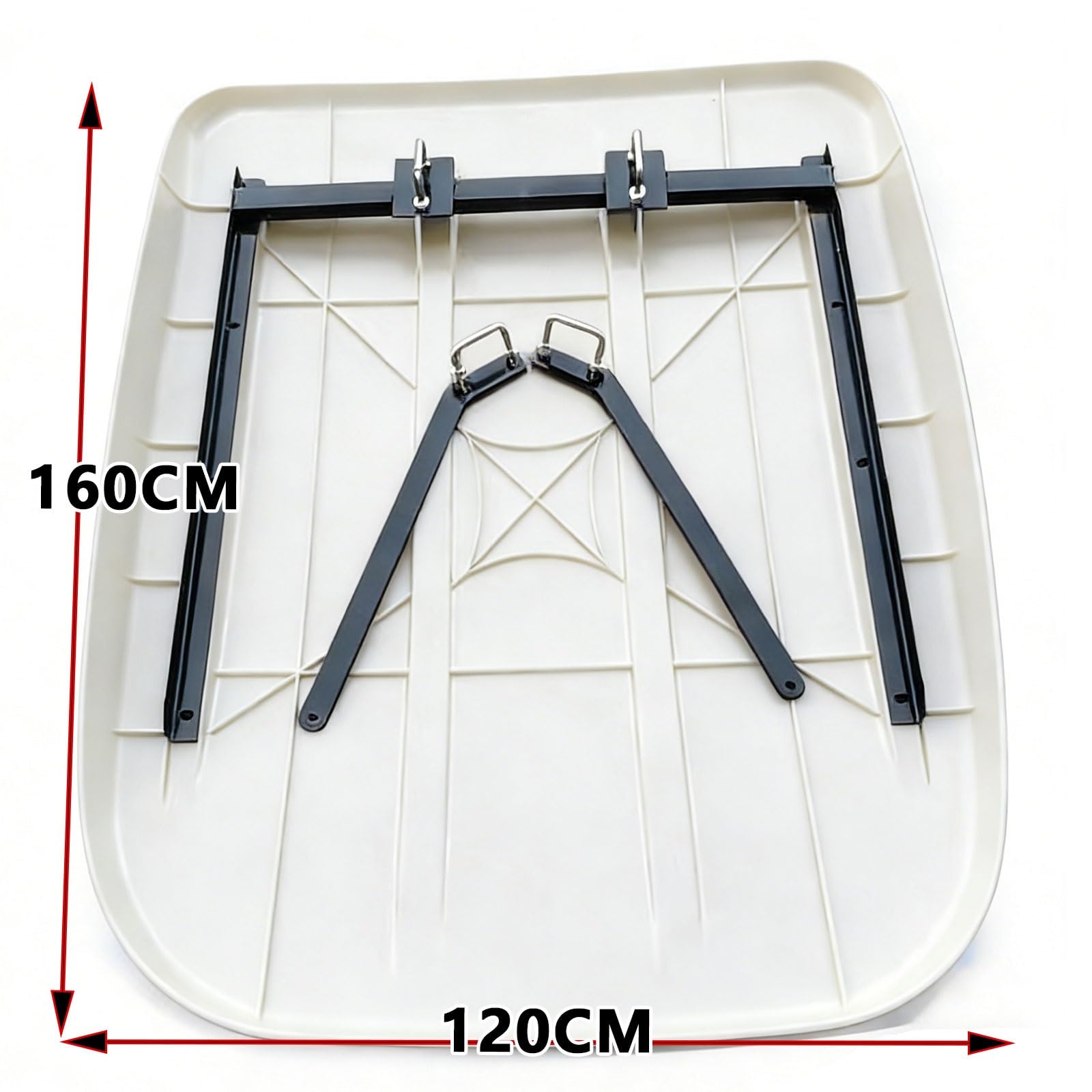 Traktor-Sonnenschutz Universell Einsetzbar 160cm X 120cm Aus Spritzgegossenem Material Inklusive Halterung Und Schrauben for Rasenmäher Und Kompakttraktoren(Blue)