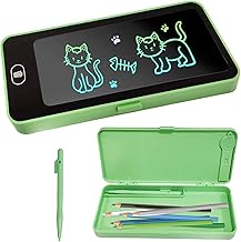 CRAZYABBS Writing Tablet Pencil Case for Kids – 2 in 1 LCD Digital Slate for Kids, E-Note Pad, Pencil Box for, Doodle Writing Board for School Going, Educational Toys -Multicolor