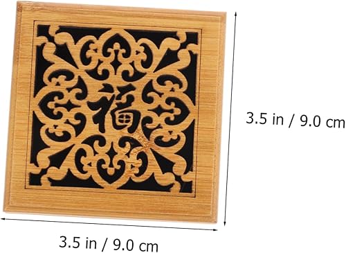 Miniatura 3 de Garneck Caja de madera de agar, soporte para cono, decoración del hogar, accesorios de spa, quemador de incienso, incienso de bambú, quemador de