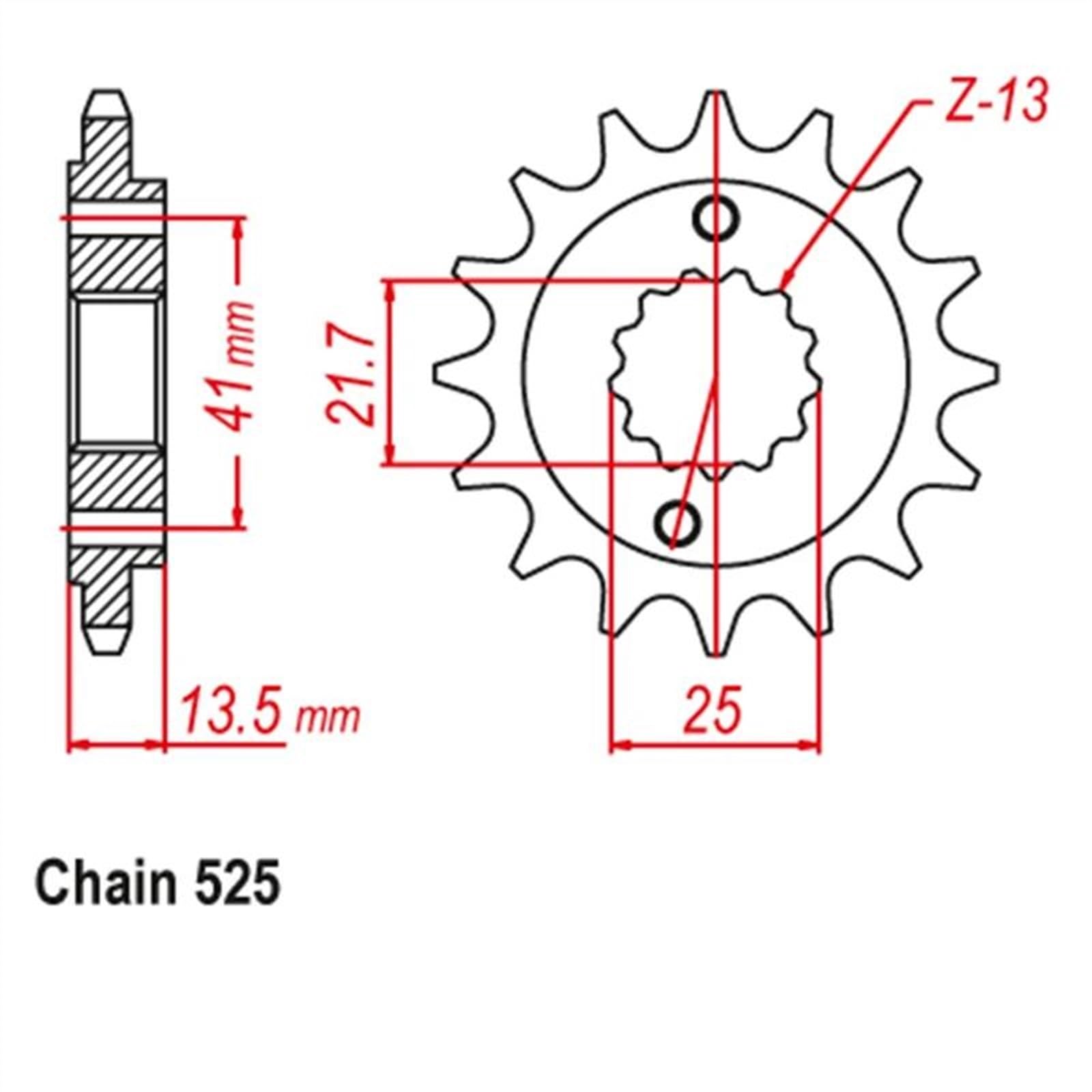 Parte del pignone 525 CNC 15 T/47 T Anteriore Posteriore Pignone Moto Per Honda XL 700 XL700 V/VA-8/9/A/B/C/D Per Transalp RD13 2008-2013 2012 2011 2010 2009(47T 15T)