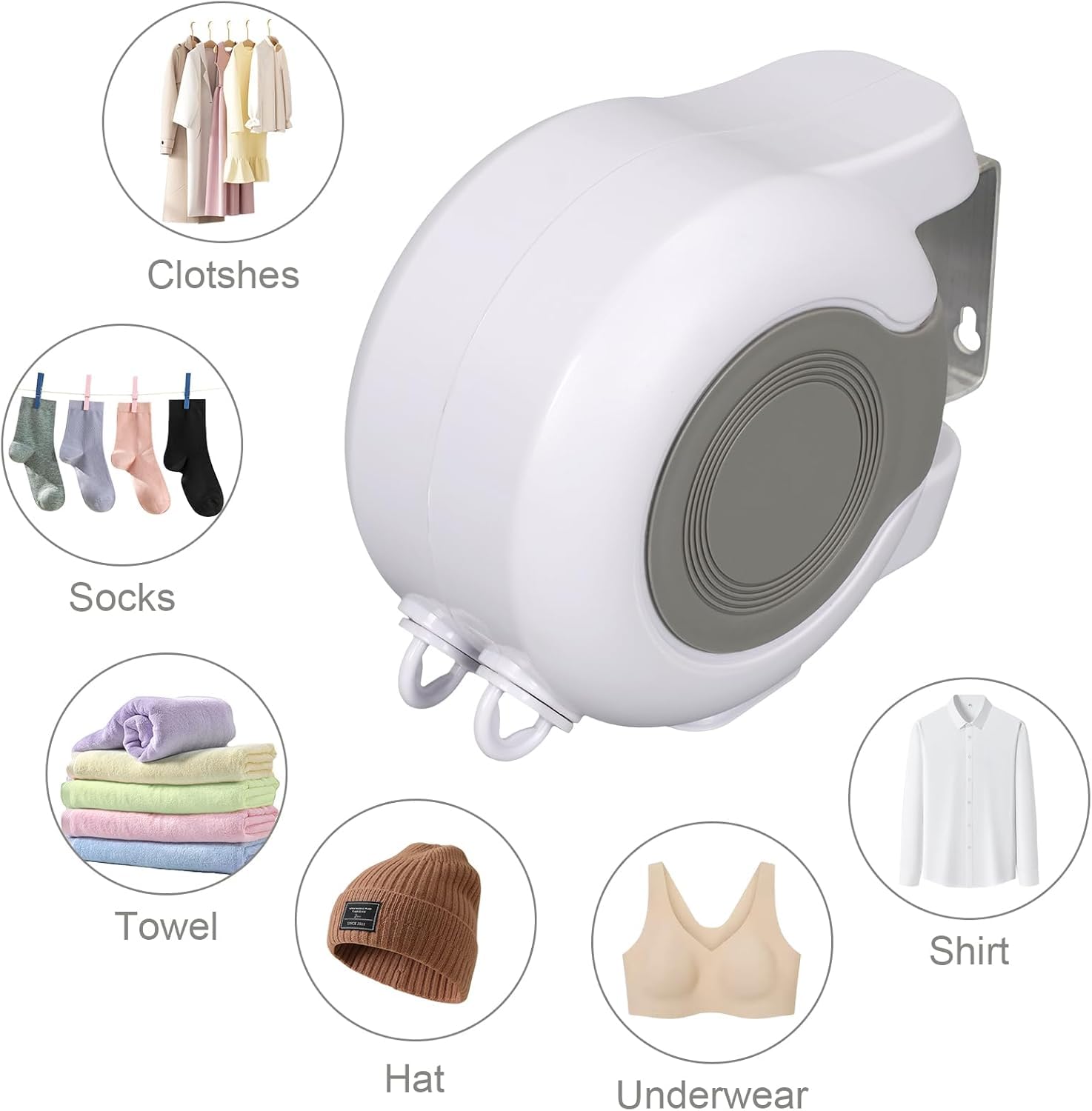 intrekbare waslijnen, zware kledinglijn oprolbaar, wandgemonteerde wasdroger voor binnen en buiten wassen drogen intrekbare waslijnen, zware kledinglijn oprolbaar, wandgemonteerde wasdroger voor binnen en buiten wassen drogen