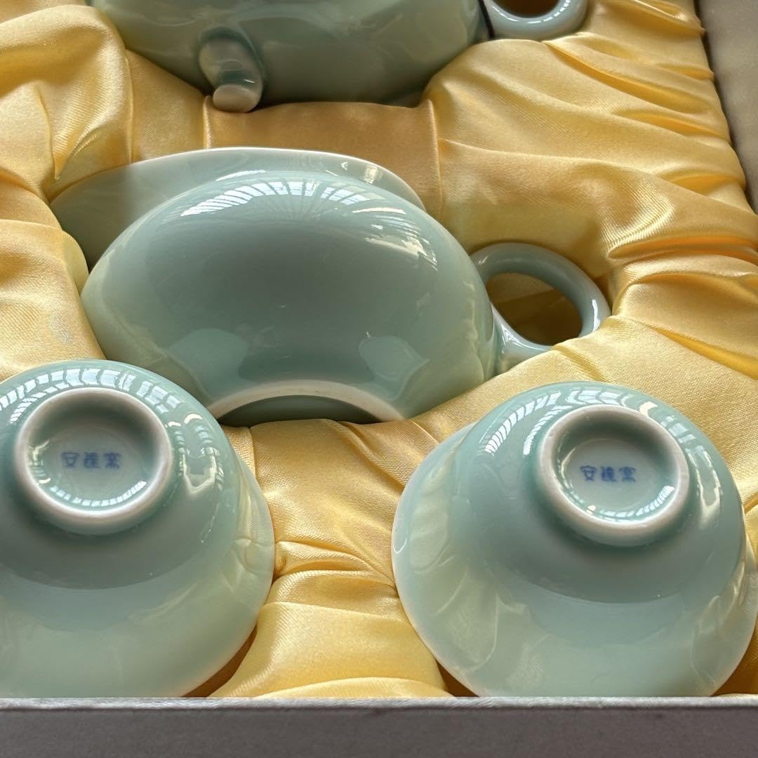 青白磁の茶器 4個セット 青白磁の茶器 4個セット 青白磁の茶器 4個セット