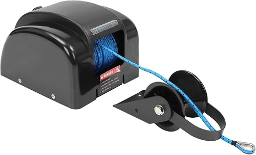 Miniatura 5 de Cabrestante de anclaje eléctrico para barco con control remoto inalámbrico para anclajes de hasta 45 libras, cabrestante de anclaje automático con