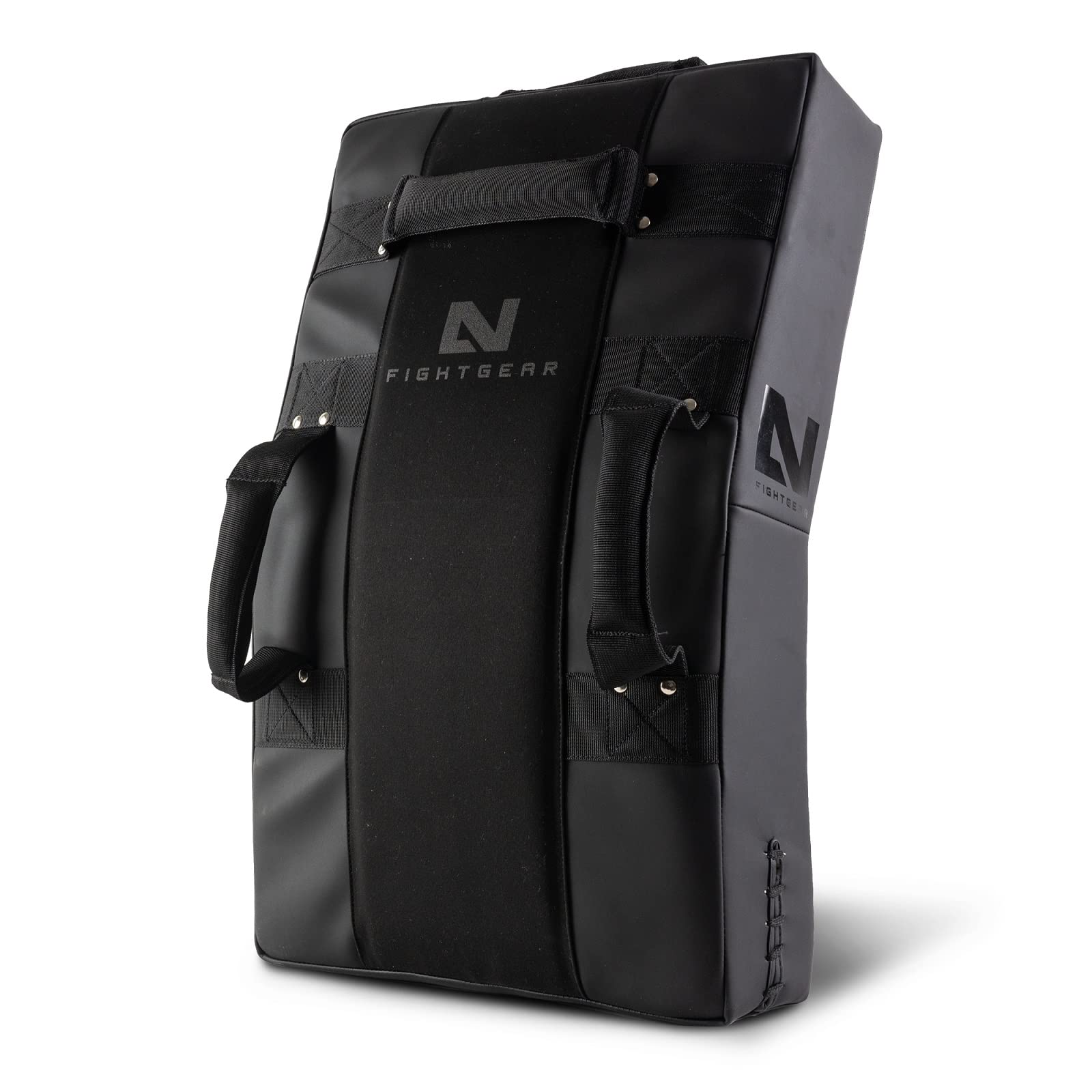 LNX Schlagpolster Pratze Ultimatte gebogen - Mattschwarz Ultimatte Black XL Stoßkissen Pratze für Kickbox- Muay Thai Training usw.