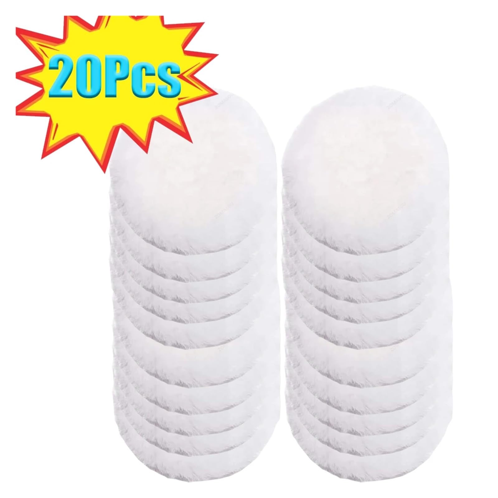 Almohadillas de pulido M14 de 3/4/5/6/7 pulgadas, almohadilla de pulido de fieltro de lana, rueda for pulir vidrio, azulejos, acero inoxidable, herramientas de reparación de rayones.(20PCS Wool Pads,7