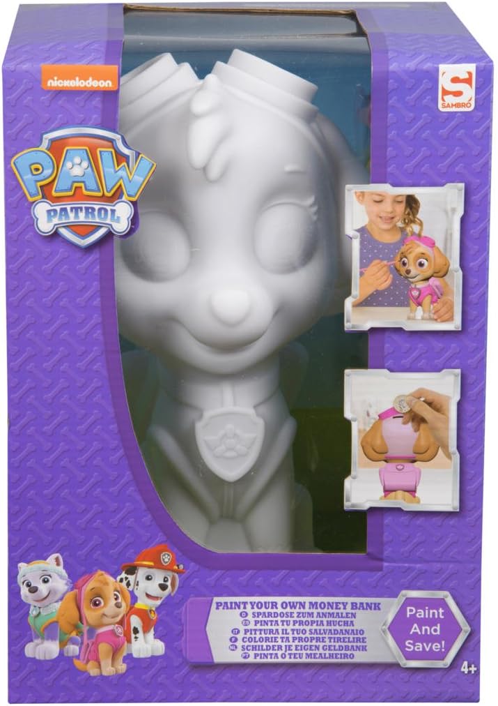 Paw Patrol Paint Your Own Money Box - Skye