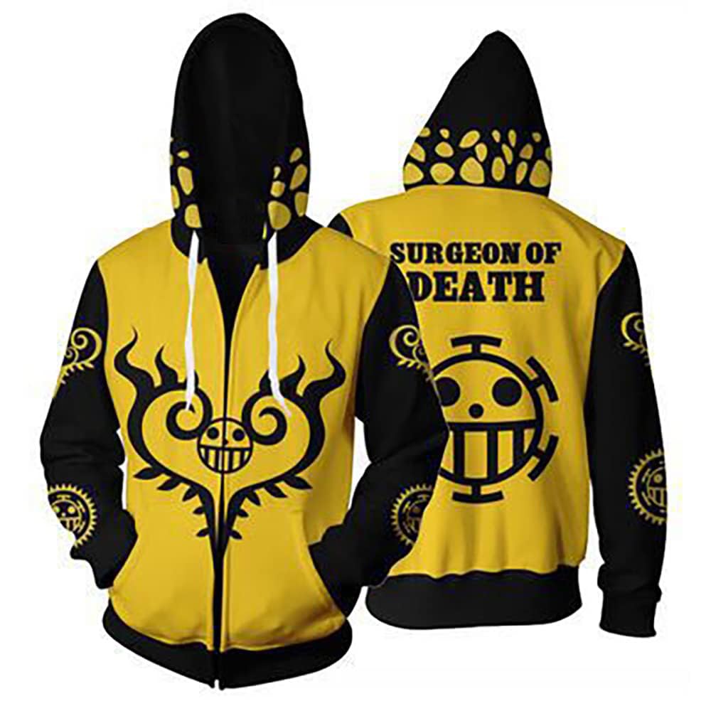 Anime Trafalgar Law Hoodies Luffy Hooded Sweatshirt Cosplay Costume