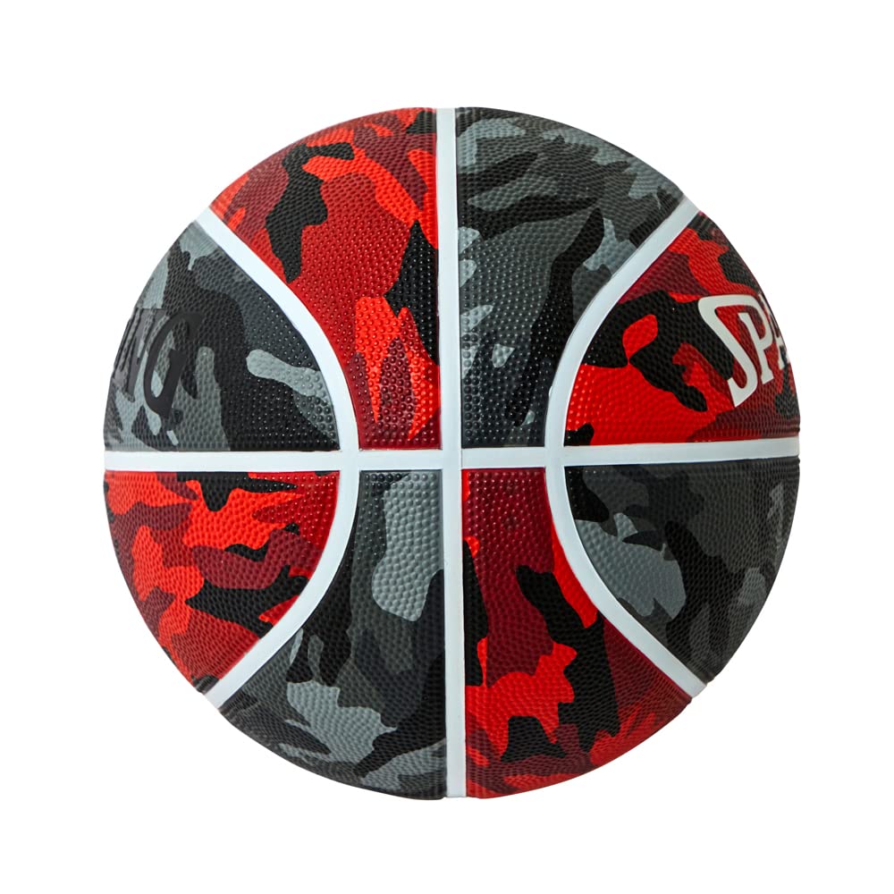 Spalding 84-806J Basketball Multi Camo Red x Gray No. 5 Ball Rubber Basketball