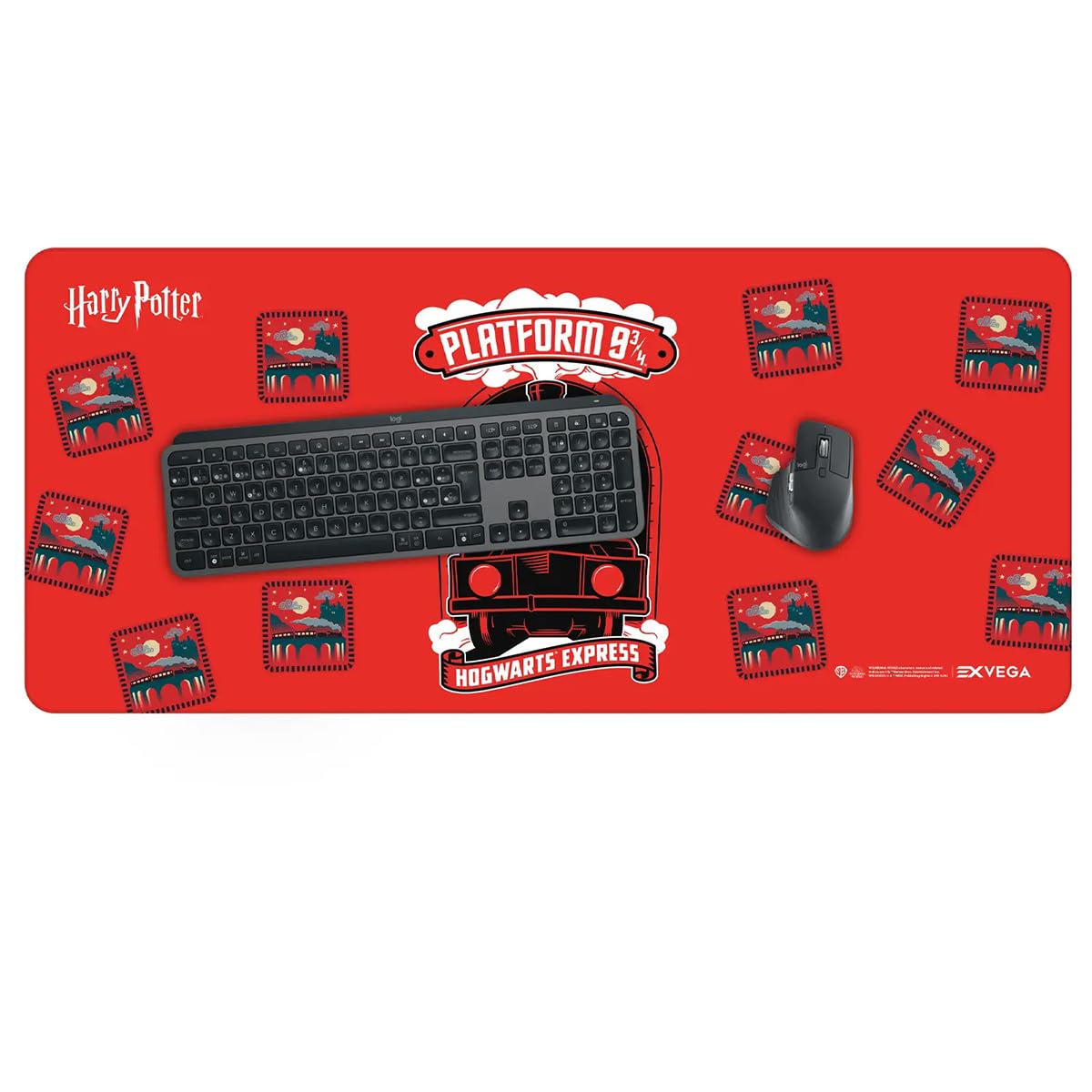 EXVEGA XXL Profesyonel Mouse Pad 90x40 (Harry Potter Hogwarts Express Platform 9)