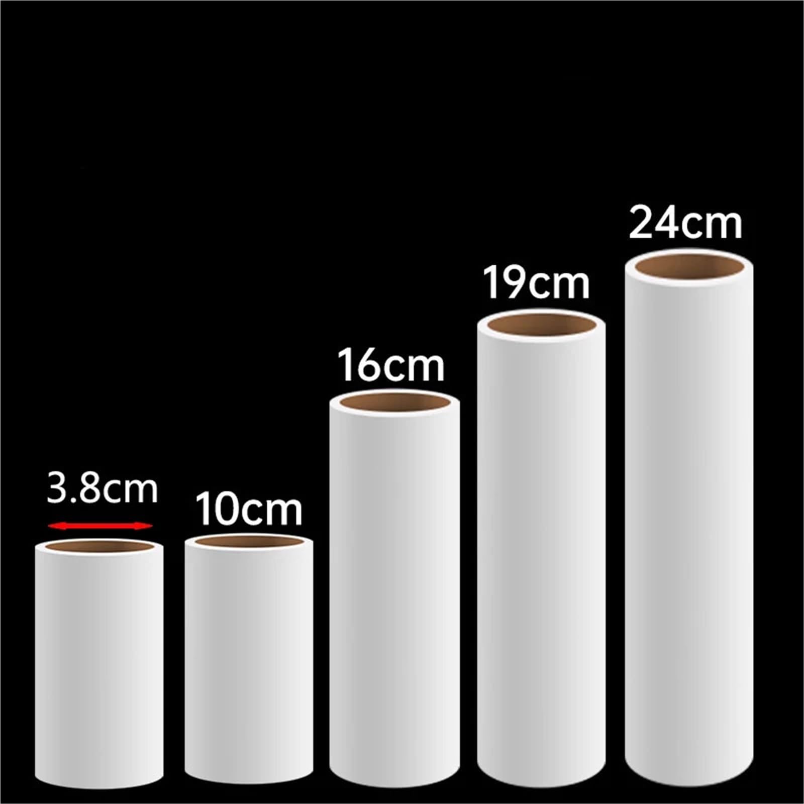 8 Rotoli 24 Centimetri 19 16 10 di Ricarica Strappabile Testina Domestici Rullo Polvere Vestiti Letto Bastone dei Capelli(24cm Refill 8 Rolls)