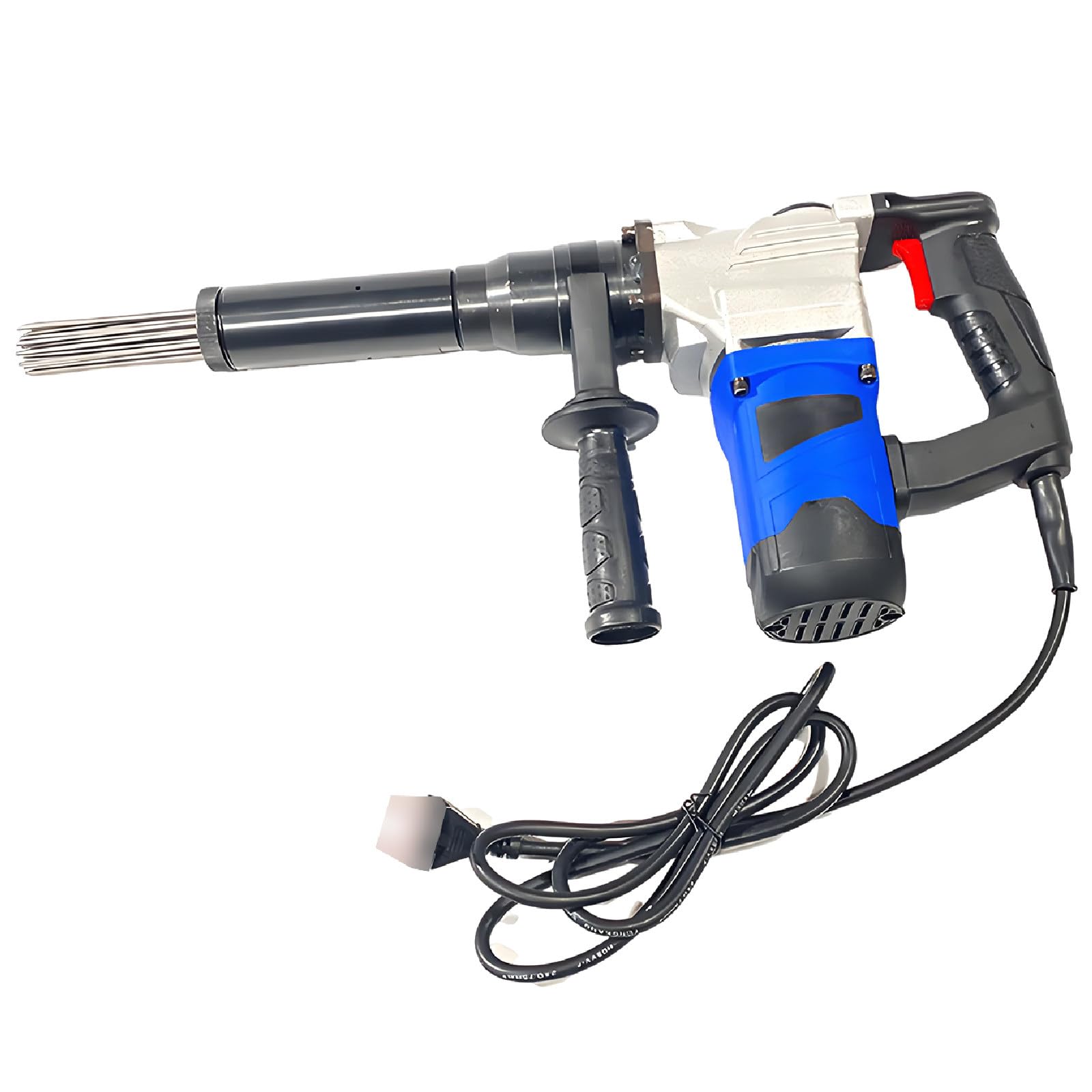 SENJINGHUA Electric Handheld Needle Scaler, 1100W Industrial Grade Needle Scaler, Needle Φ3mm180mm23pc, 3600-4500 RPM, for Rust Removal,110V