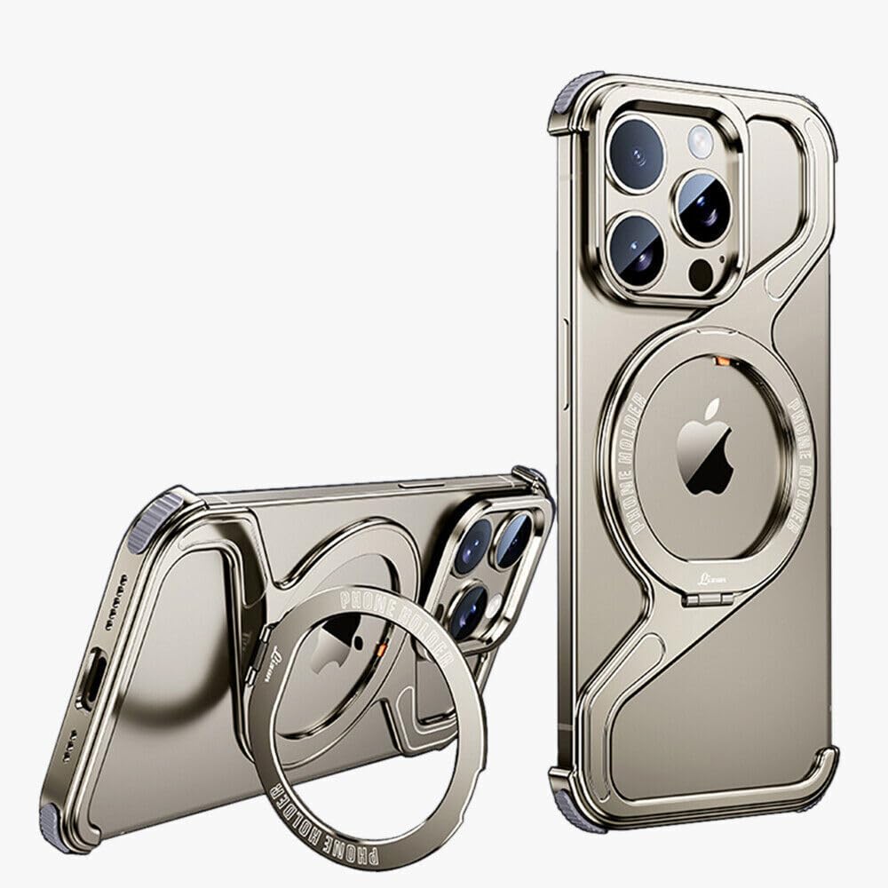 Coque en Z iPhone 16 Pro Max titane naturel avec support magnétique de protection - 8