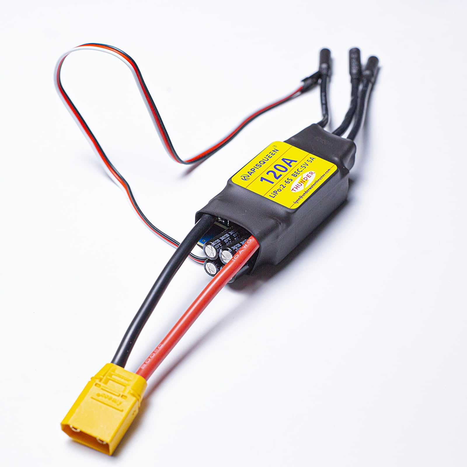 120A ESC 2-6S Brushless Regolatore di Velocità Elettronico 5v/6V/7.4V 5A BEC con XT90 & 4.0mm Spina per Modello Nave RC Barca RC Aereo