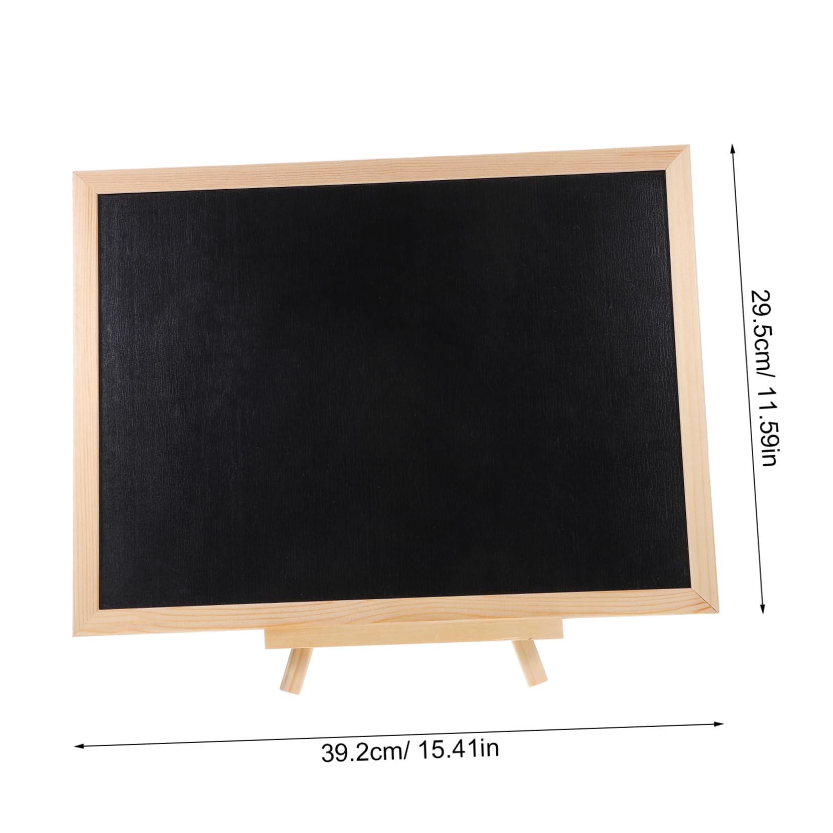 Kreidetafel Memotafel aus Korkholz mit Ständer Schwarz zum Beschriften mit Kreide für Geschäft und Hochzeit