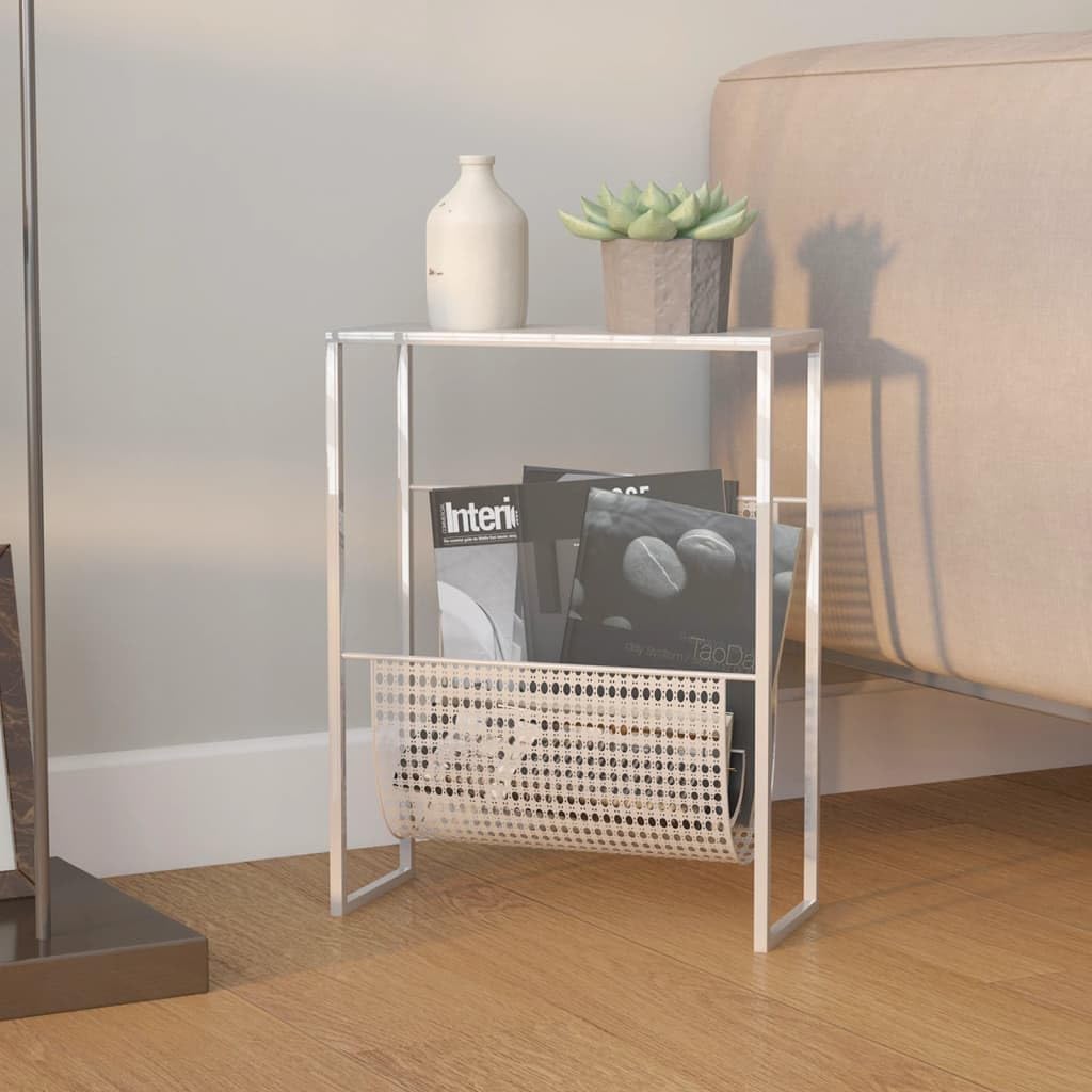 Fengshui Portariviste argento 35 x 15 x 45 cm in acciaio | Stabile, durevole, per libri e decorazioni, adatto per ufficio, soggiorno, camera da letto