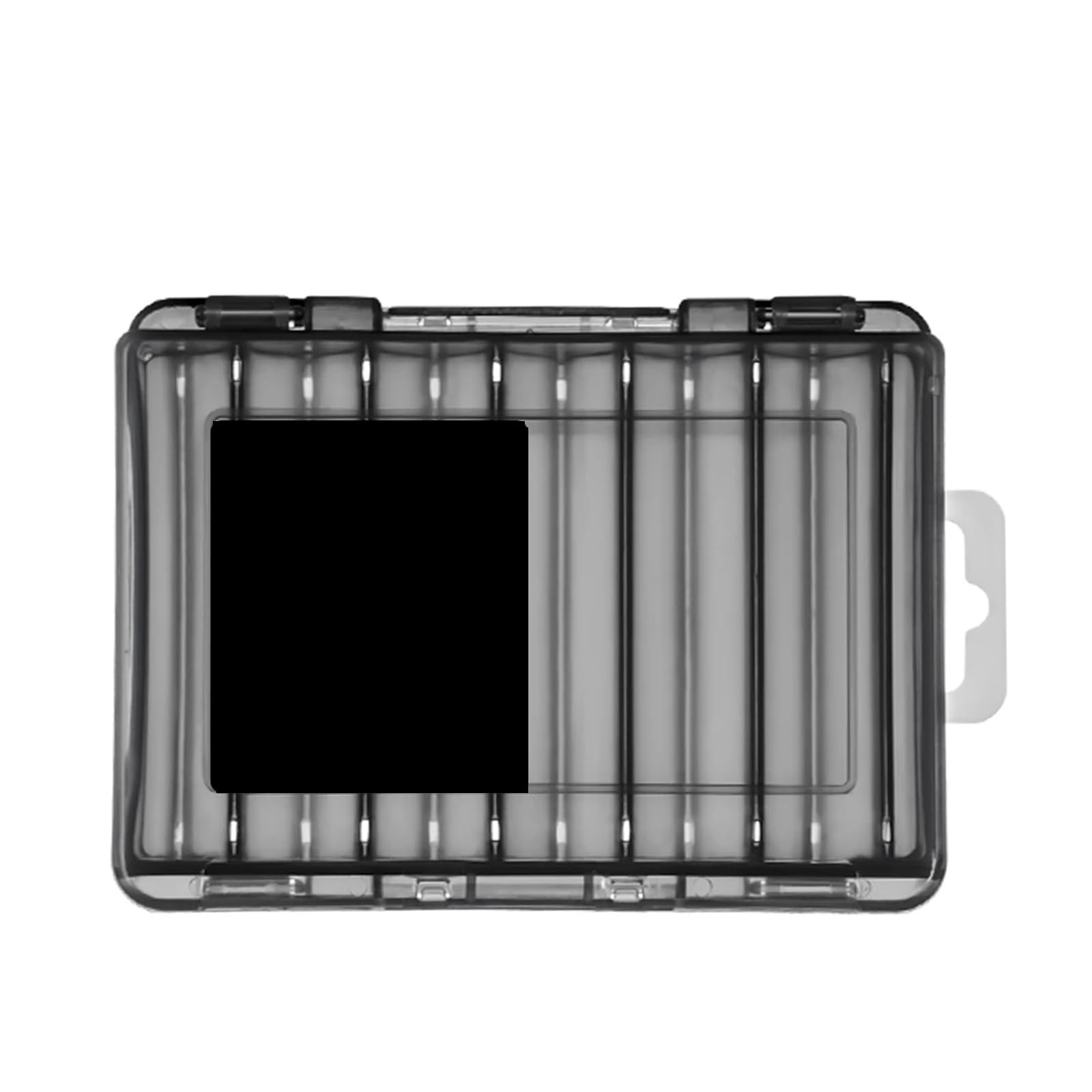 Caja de aparejos de doble cara, organizador de pesca compacto para señuelos, anzuelos, cebos y guardarropa con interior de espuma, ideal para optimizar tu equipo de pesca