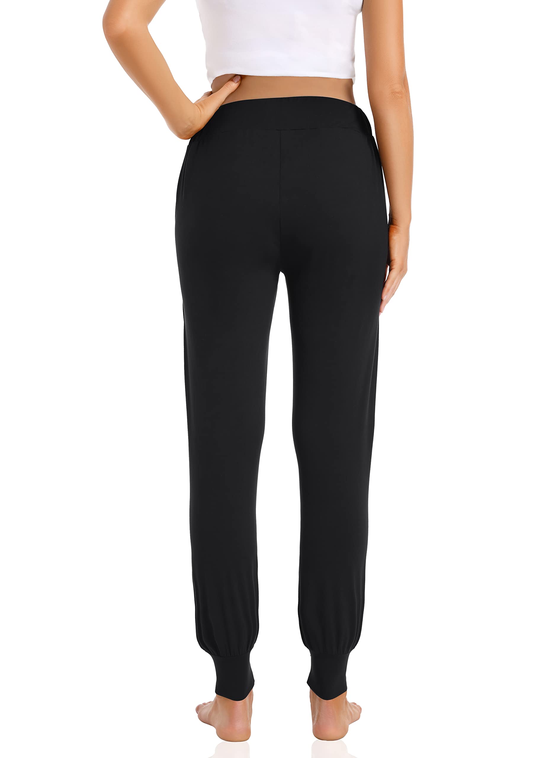 Foucome Pantalon de jogging de maternité confortable et extensible pour femme