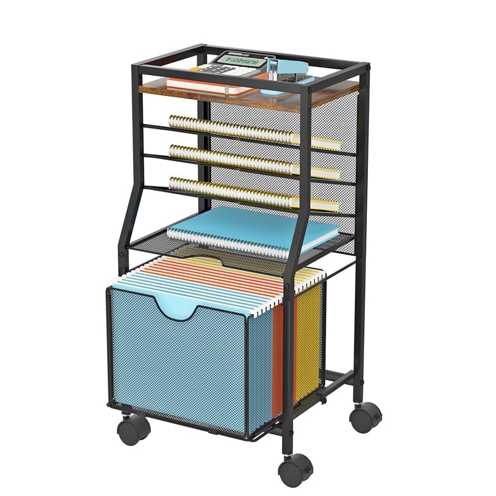 【中古】 PLUS　ファイルワゴン 600×350×935mm　斜め　書類収納 ファイルワゴン 3段 ファイルラック キャスター付き 斜め棚