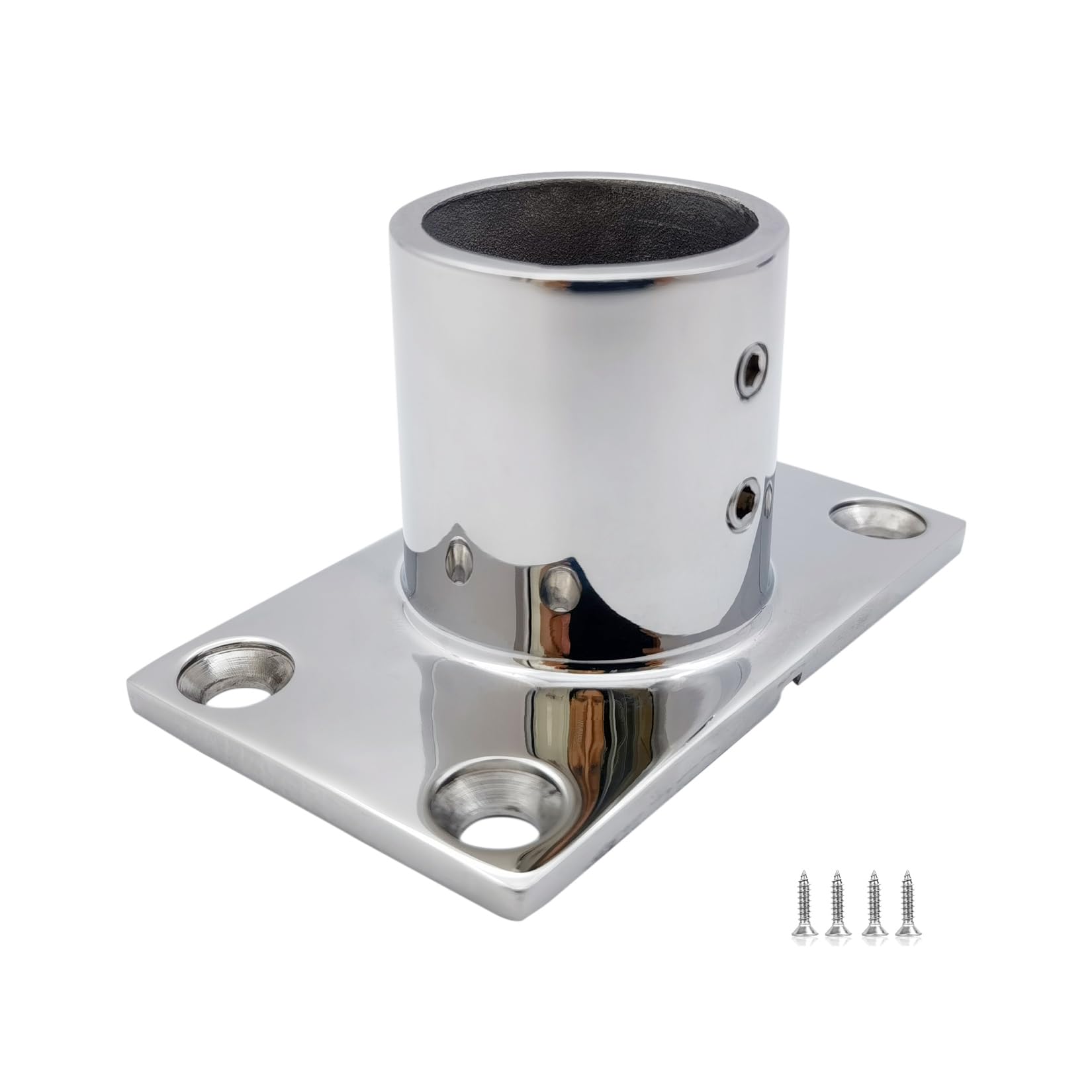 RANYUSS 316 Stainless Steel Boat Hand Rail Fitting - 60/90 Degree, 1-1/4" Rectangular Base - View #11