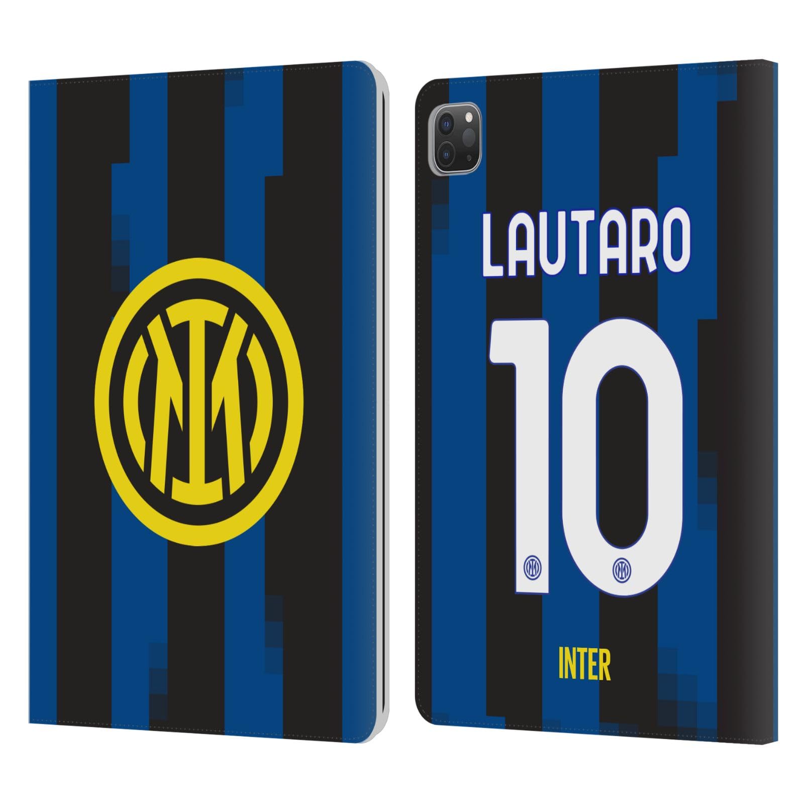 Head Case Designs Officially Licensed Inter Milan Lautaro Martínez 2023/24 Players Home Kit Leather Book Wallet Case Cover Compatible with Apple iPad Pro 11 2020/2021 / 2022