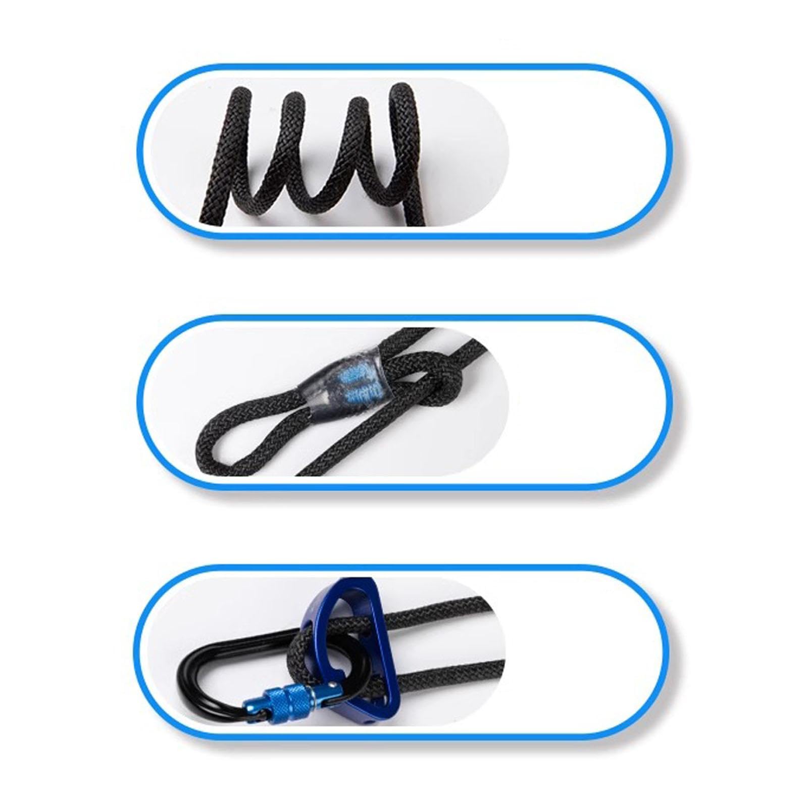 Menolana Tether Tool Lanyard Adjustable Loop End Heavy Duty Tool Leash with Metal Buckle for High Altitude Work Hiking Accessory, Blue