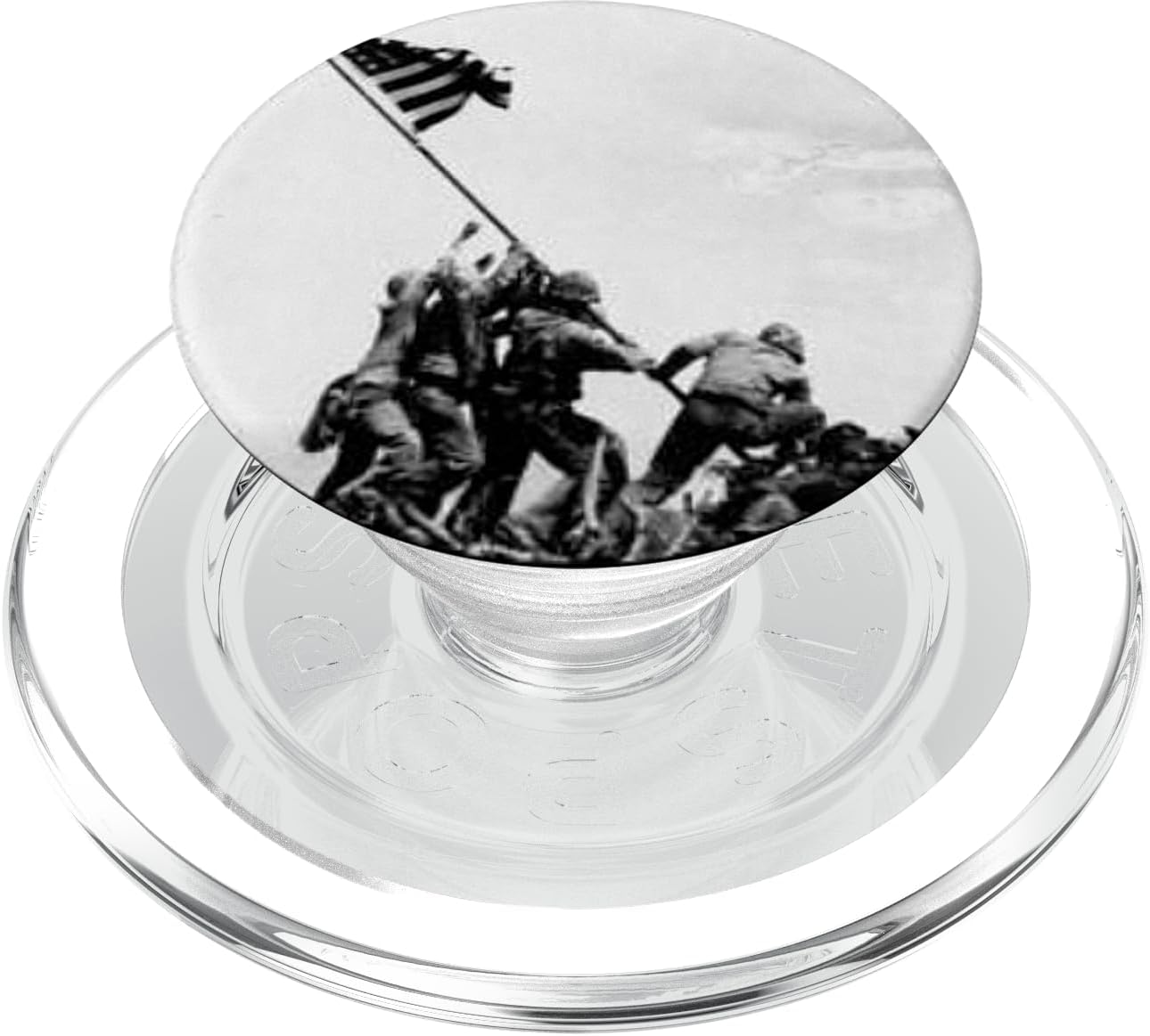 Iwo Jima Image Vintage American Flag PopSockets PopGrip for MagSafe