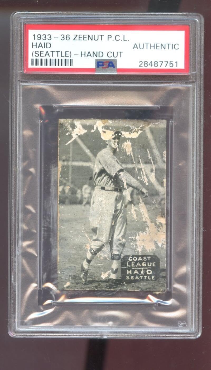 1933-1936 Zeenut Hal Haid PSA Graded Baseball Card Pacific Coast League PCL - Slabbed Baseball Cards