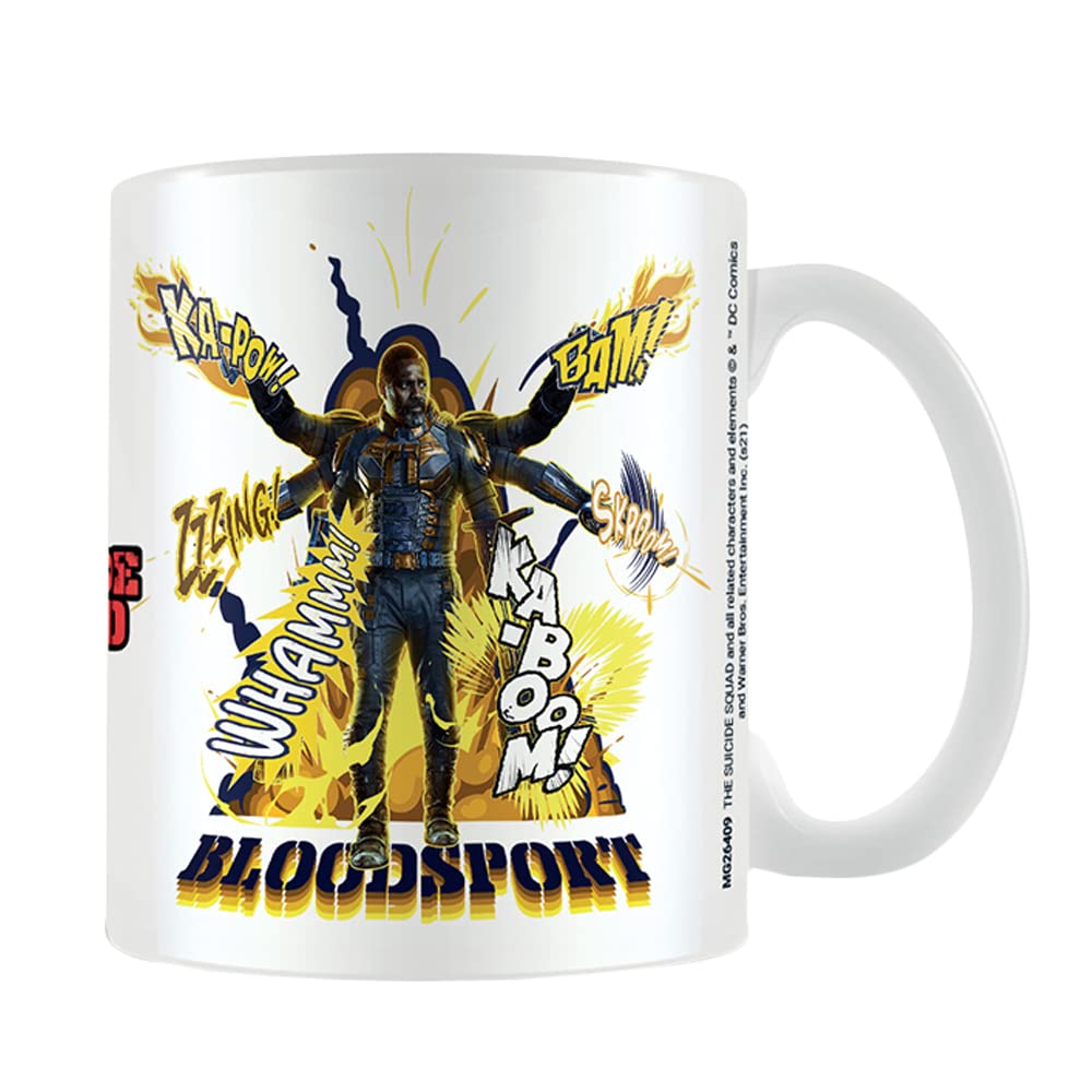Suicide Squad Bam Bloodsport Mug, White/Yellow/Navy, One size