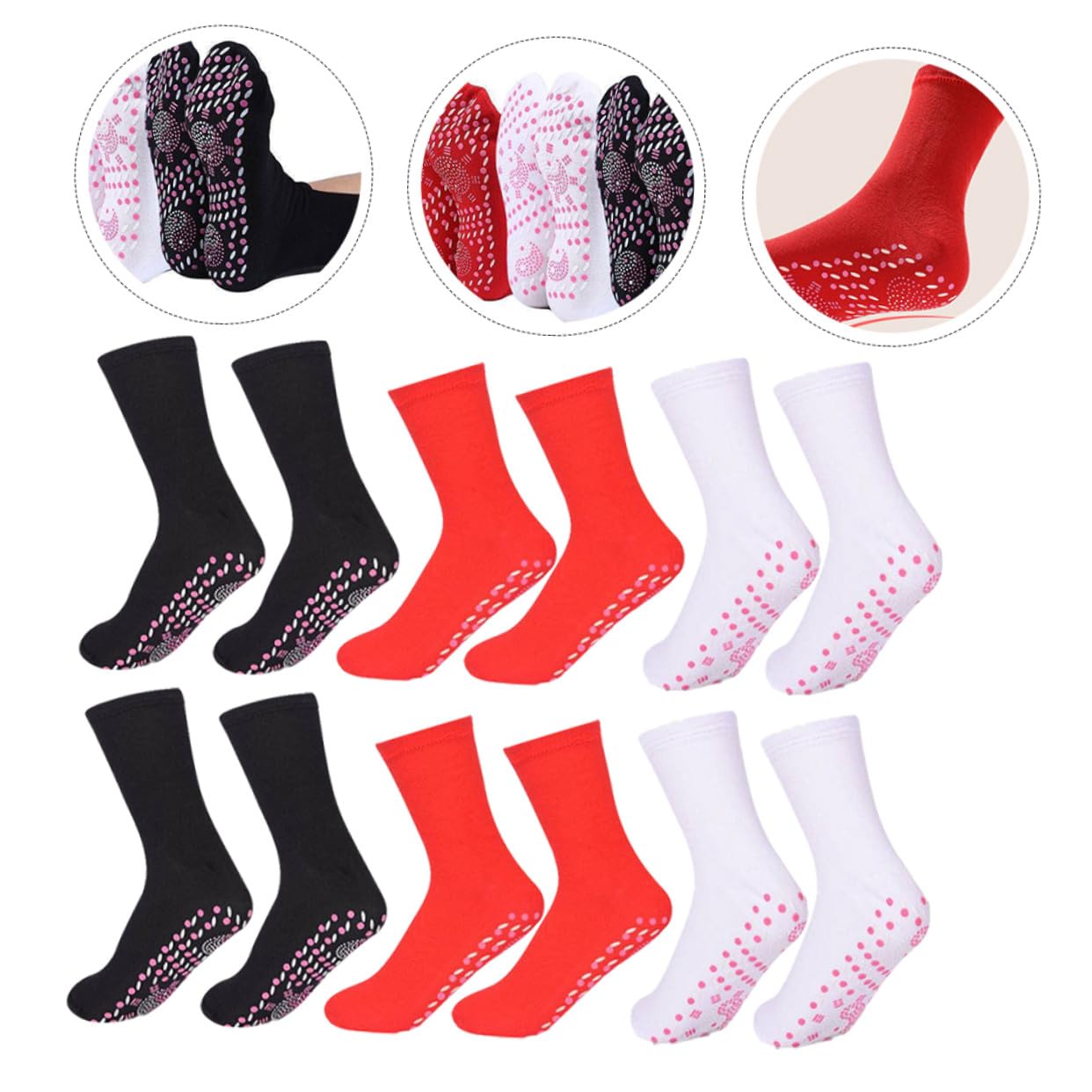 Calcetines Térmicos Autocalentables 6 Pares de Tela