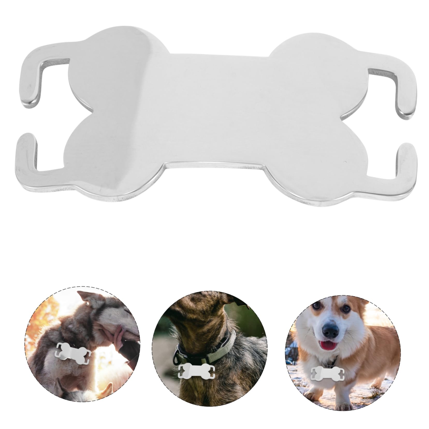 HANABASS 30pezzi Medagliette Acciaio Inossidabile Per Cani e Gatti Targhette Personalizzabili Forma Di Osso Per Animali Domestici Accessori Pratici e Versatili Per Identificazione Pet